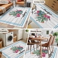 thumbnail image 5 of Area Rugs 2.7'x5', Summer Tropical Plants Carpet for Living Room Bedroom Dining Room, Farmhouse Cactus Wooden Grain Throw Kitchen Rugs Non Slip Washable Rectangle Indoor Outdoor Rugs, 5 of 8