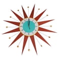thumbnail image 5 of Flat PVC Medieval Style Starburst Sunburst Clock Wall Clock, 5 of 7