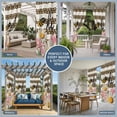 thumbnail image 5 of 2 Panels Outdoor Curtains for Patio Waterproof 54"x108" Spring Bees Daisy Weatherproof Privacy Outsides Curtains, Rustic Tulips Dots Brown Striped Burlap Grommet Thermal Drapes for Cabana Porch, 5 of 8