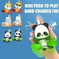 thumbnail image 3 of Funny Creative Pull Play Fan Keychain Cartoon Mini Key Press Fans Panda Toy Hand Chains L8v7, 3 of 5