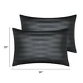 thumbnail image 4 of Unique Bargains Satin Pillow Cases Set of 2 Pillow Covers Queen Black, 4 of 7