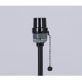 thumbnail image 3 of Mainstays 13.5 in Black Stick Table Lamp with White Fabric Shade, 3 of 4