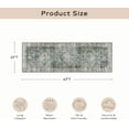thumbnail image 2 of Area Vintage Boho Rugs for Living Room, Machine Washable Area Rugs with Non-Slip Backing, Indoor Rug Vintage Bohemian Area Rug Home Decor, Room Decor, 2 x 6 ft, Dark Coffee, 1 Pack, 2 of 6