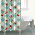 thumbnail image 4 of Pioneer Flower Floral Print Pattern Shower Curtain 84”x72", Bathroom Decorative Shower Curtain Set with 12 Hooks, Waterproof Washable, 4 of 6