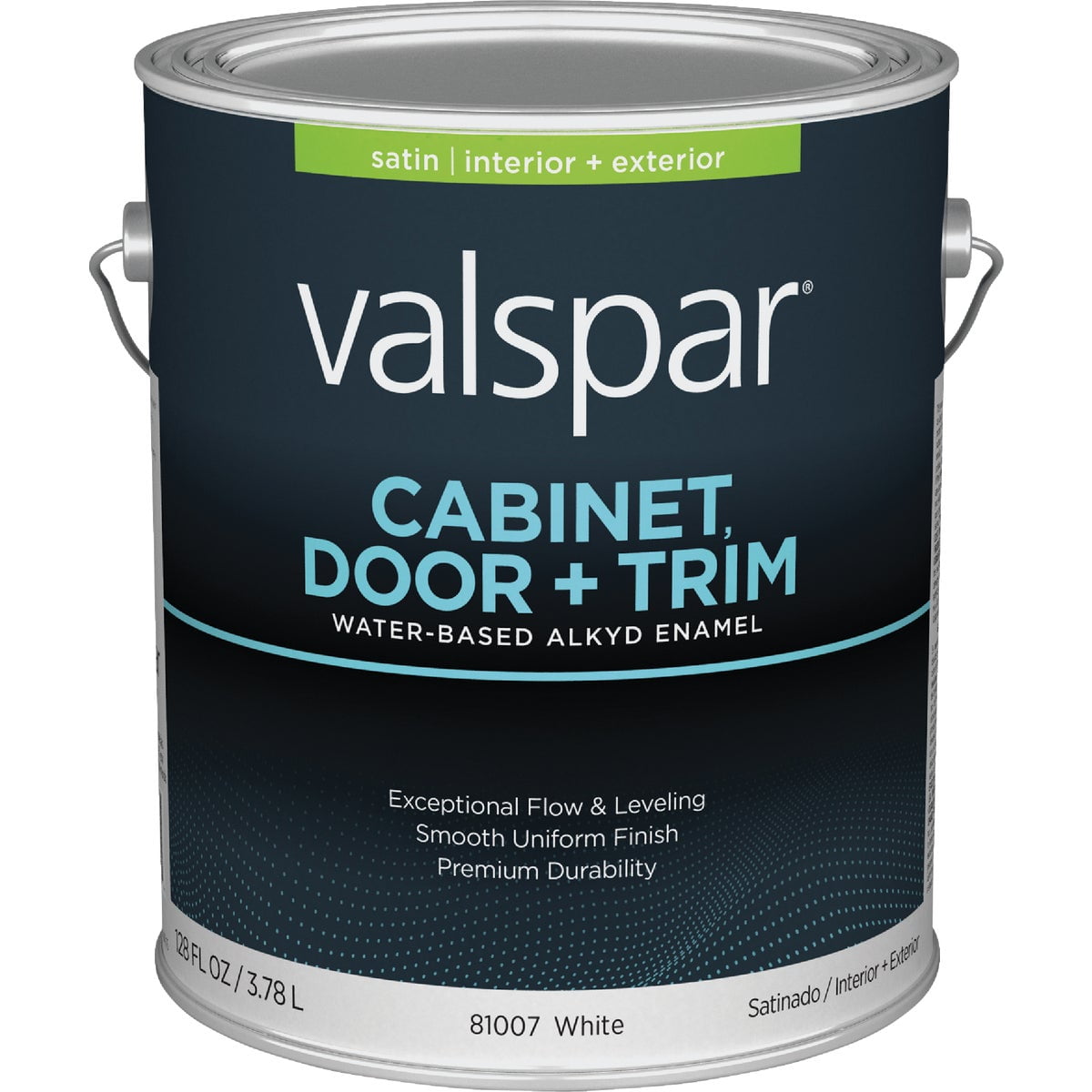 Valspar Cabinet Door \u0026 Train Waterborne Alkyd Semi-Gloss Interior/Exterior Enamel, Clear Base, 1 qt., image size:1200x1200