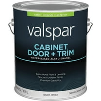 Valspar Cabinet Door & Trim Interior Satin Enamel - Durable Oil-Based Paint - 1 Gal, White