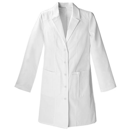 Coat Black Short Sleeve Buttons - Panda Uniform Made To Order 36-Inches Modern Classic Fit Women's Professional 5 Button Full Sleeves Lab Coat