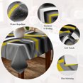 thumbnail image 5 of Yellow Geometric Table Cloth Waterproof Tablecloths, Gray Black Retro Abstract Stripes Lines Tablecloth Dining Table Cover for Kitchen Party Tabletop Outdoor, Rectangle Tablecloth 54x108 Inch, 5 of 9