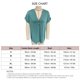 thumbnail image 3 of Top con botones y cuello en V para mujer, blusa holgada informal elegante de Color liso, camisa de manga corta para trabajo de oficina, verde oliva XL, 3 of 3