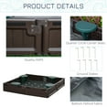 thumbnail image 6 of Outsunny Kids Outdoor Sandbox with Cover Garden Bed, Easy Assembly Children's Square Sandbox for Backyard, Brown, 48.5" x 48.5" x 8.25", 6 of 9