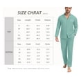 thumbnail image 5 of GIRUNS Men's Pajamas Set Soft Sleepwear Button Down Long Sleeve and Long Pants with Pocket Loungewear Sets Gray Green S, 5 of 7