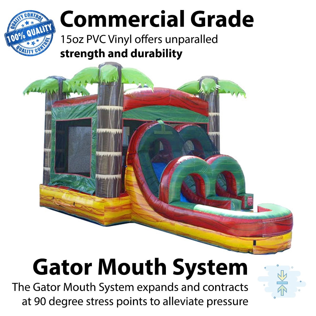 TentandTable Commercial Inflatable Water Slide, Bounce House and Splash and Ride Waterslide Trio