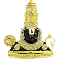 Handicrafts Tirupati Balaji Idol Lord Venkateswara Statue Black Gold Metal Showpiece for Home Décor