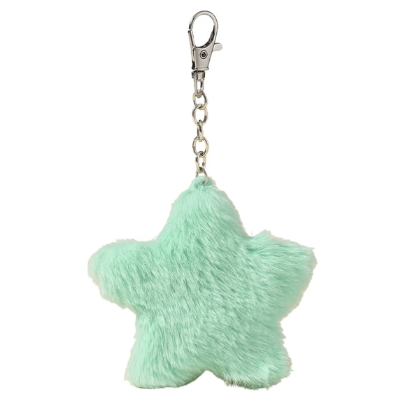 Plush Five-pointed Star Charm Keychain Soft Stuffed Ornament Keyring Lovely Pendants for Purse Bag