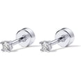 thumbnail image 5 of SUETOR White Gold Plated CZ Stud Earring Single, 2mm Flat Back Cartilage Earring, Hypoallergenic Small Screw Back Jewelry Gift, 5 of 5