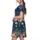 thumbnail image 2 of Easygdp Undersea Animals para Vestido Transpirable de Mujer, Vestido Suelto de Manga Corta con Pliegues y Bolsillos para el Verano, 2 of 6
