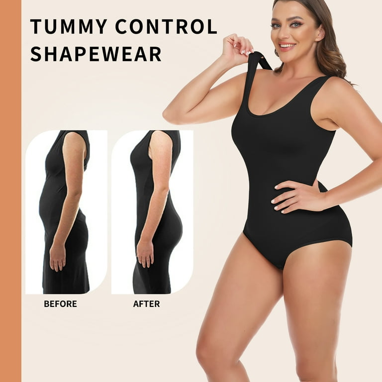 COMFREE Shapewear for Women Tummy Control Body Shaper Tank Top Fajas  Colombianas Waist Trainer Corset Bodysuit Tank Tops 