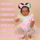 thumbnail image 3 of Muñeca Reborn Rebornova Black Girl de 51 cm con cuerpo suave, 3 of 8
