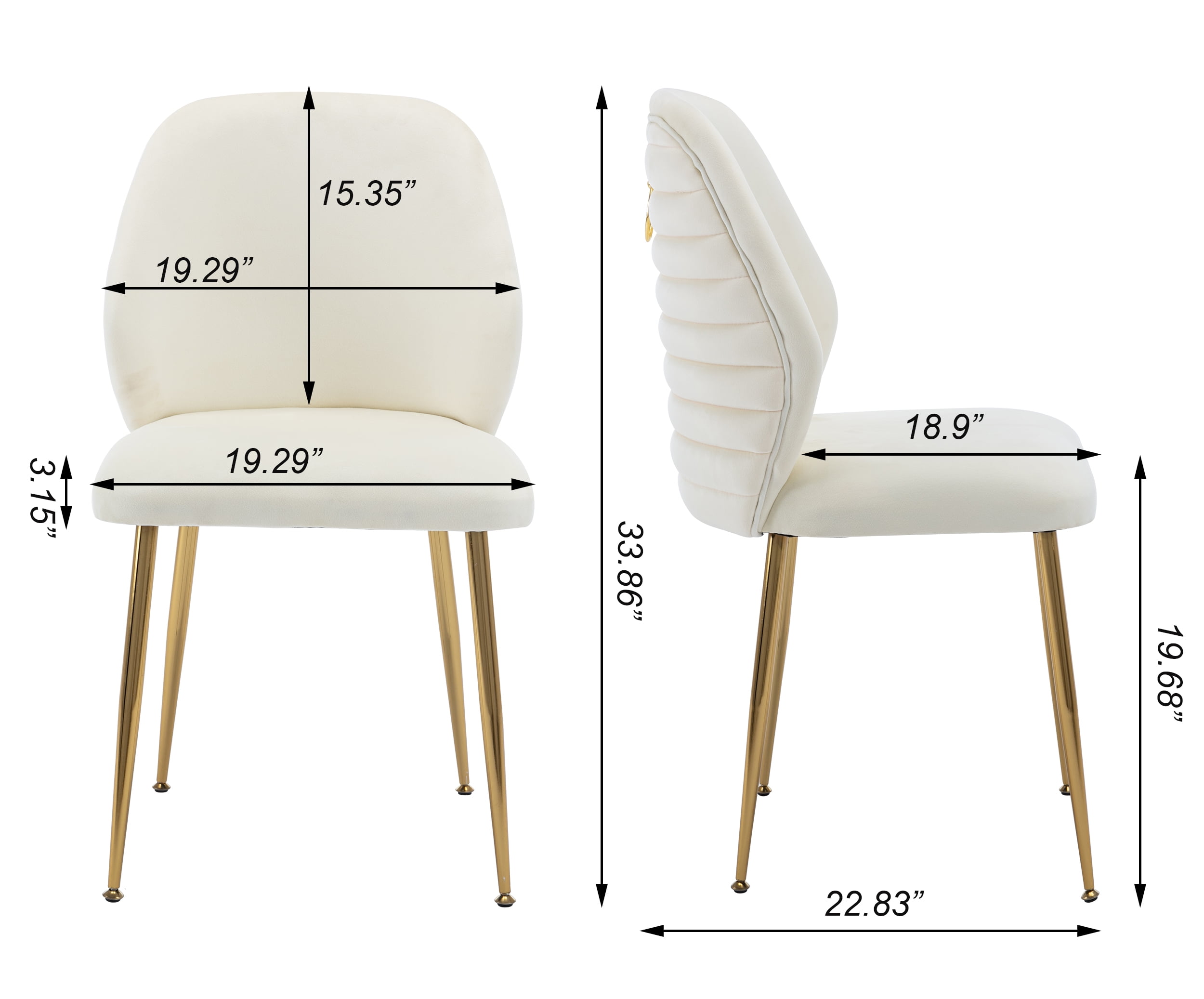 Resenkos Modern Woven Woven Dining Chair Set of 2 with Barrel Backrest and Gold Metal Legs, Cream Resenkos Modern Woven Woven Dining Chair Set of 2 with Barrel Backrest and Gold Metal Legs, Cream