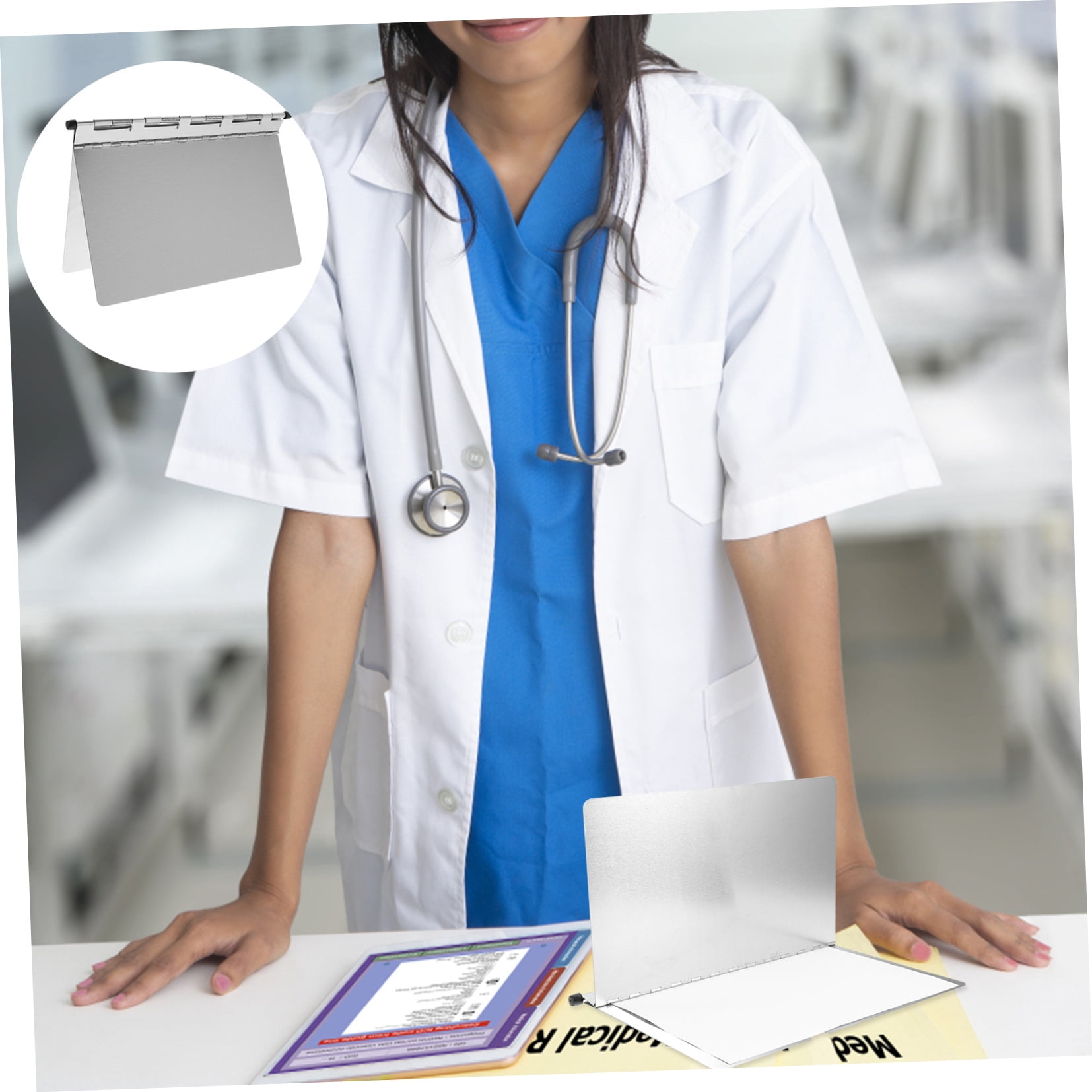 Supvox Stainless Steel Clipboard with Storage Compartment for Documents, Multi-Color Office & School Supplies Organizer