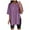 Purple, variant on Women Sports Shirt Short Sleeve Loose with Slits Polyester Casual Daily Workout Wear