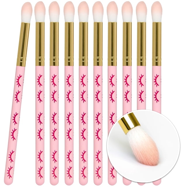Set de cepillos de champú para pestañas CURACORO Eyelash Cleansing Pink x10