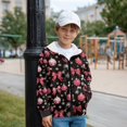 thumbnail image 3 of FKELYI Kids Hoddies Full Zipper Hooded Sweatshirt Snowflake Pink Bow Print Boys Girls Fall Top Hoodie Cosy Breathable Winter Streetwear with 2 Pockets, M, 3 of 6