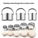 thumbnail image 2 of 5 Pcs Biscuit Cutter with Handle - Stainless Steel Round Circle Donut Cutter Cookie Cutter Baking M, 2 of 4