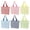 Mixed, variant on Muka 6 Pack Small Striped Canvas Tote Bag, Mini Handheld Cotton Shopping Bags Bulk-Red