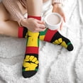 thumbnail image 7 of Women's Men's Black Power African Flag Colorful Novelty Pattern Crew Athletic Socks, 7 of 7