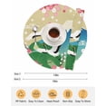 thumbnail image 6 of 13 Inch Round Placemats Set of 6, Teal Brown Mountain Non Slip Heat Insulation PP Table Mats, Farmhouse Cherry Blossoms Cranes Washable Place Mats for Kitchen Dining Party Table Decor, 6 of 7