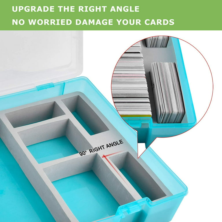 ALKOO 2200+ Trading Card Storage Box Case for C.A.H for Mtg, Cards Against Humanity for Magic, for YuGiOh and TCG-Green (Box Only), Size: One Size