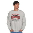 thumbnail image 3 of Grandpa's Had Enough Grandfather Joke Men's Big & Tall Crewneck Sweatshirt Brisco Brands 2X, 3 of 5