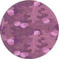 thumbnail image 1 of Ahgly Company Indoor Round Patterned Dark Carnation Pink Area Rugs, 6' Round, 1 of 6