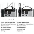 thumbnail image 3 of Yibooy Portable Solar Powered Hand Crank Radio AM FM SW1 SW2 Multi-band Emergency, 3 of 7