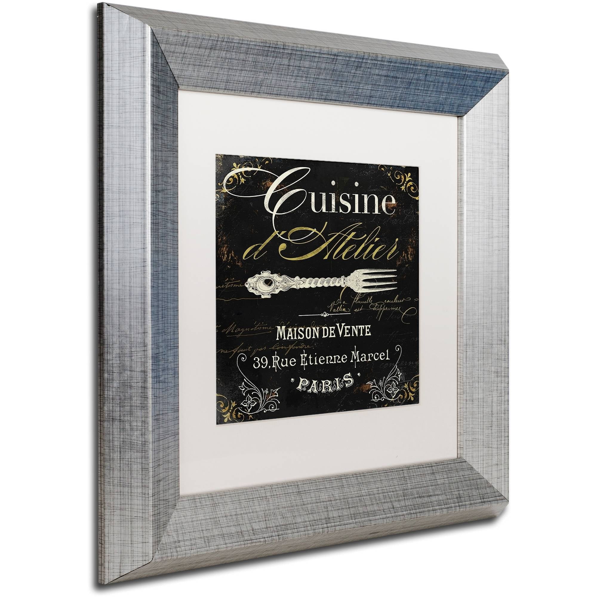 Trademark Fine Art "La Cuisine I" Canvas Art by Color Bakery White Matte, Silver Frame