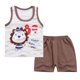 thumbnail image 2 of Trajes unisex Baoblaze de 2 piezas para bebés y niños, camisetas sin mangas, Tops y pantalones cortos, Estilo1, 80-90cm, 2 of 8