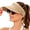 Beige, variant on Women's UPF 50+ Sun Visor Ponytail Hat Open Top Breathable Hollow Cutout Visor for Women Jogging and Gardening