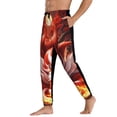 thumbnail image 3 of Kdxio Red Leaf Flame Fox Pattern Joggers,Sweatpants for Men with Pockets-Medium, 3 of 5