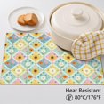 thumbnail image 5 of Placemat, Pioneer Flower Floral Print Pattern Place Mats Table Mat Set Of 2, PVC Washable Placemats for Party Kitchen Dining Decoration, 18x12 Inch, Fade Resistant, 5 of 6
