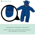 thumbnail image 4 of Cuddle Club One Piece Romper Hooded Fleece Onesie Jumper for Baby, Dark Blue Bear 5T, 4 of 6