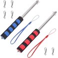 thumbnail image 1 of 2Pcs 5.2FT Handheld Telescoping Flag Pole with Clips, Portable Stainless Steel Flagpole Extendable Telescopic Flag Poles for Tour Guide Horse Training Festival, 5.2FT, 1 of 7
