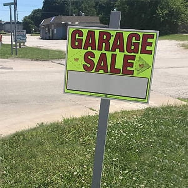 Sunburst Systems 3610 Yellow Laminated Cardboard Garage Sale Sign W/ Directional Arrows, 11" x 14"