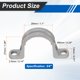 thumbnail image 2 of Uxcell 30pcs 3/4 Pulgadas Abrazaderas de Tubo de PVC Plástico con 2 Agujeros, Abrazadera en Forma de U con Tornillo de Acero Inoxidable 410 para Fijación de Tuberías y Cables, 2 of 7