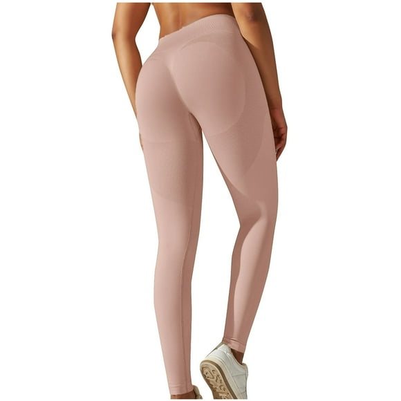cfhntfmh Women's High Waisted Leggings Workout Gym Yoga Pants Scrunch Butt Lifting Seamless Tights
