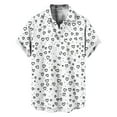 thumbnail image 2 of Handshe Men's Short Sleeve Button-Up Shirt with Turn-Down Collar, Casual and Comfortable for Daily Wear and Travel, 2 of 6