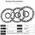 thumbnail image 4 of VXM Mountain Bike Elliptical Chainring - 36T, 3mm Offset, GXP Direct Mount Design, Aluminum Alloy Construction for Enhanced Power Transfer and Durable Performance with Optimized Chain Tension and, 4 of 6