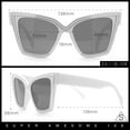 thumbnail image 5 of Luxe Oversized Horned Rectangular Cat Eye Glitzy Fashion Sunglasses Black - Smoke, 5 of 8