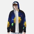 thumbnail image 2 of Saiise Solar System Pattern Sun Protection Hoodie for Men and Women, Lightweight Quick-Dry Windproof with Hood and Zip-3X-Large, 2 of 7