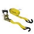 thumbnail image 2 of 4Pcs 1.5" x 15 ft Heavy Duty Ratchet Cargo Tie Down Straps 3000 lbs Dual J-Hooks, 2 of 6